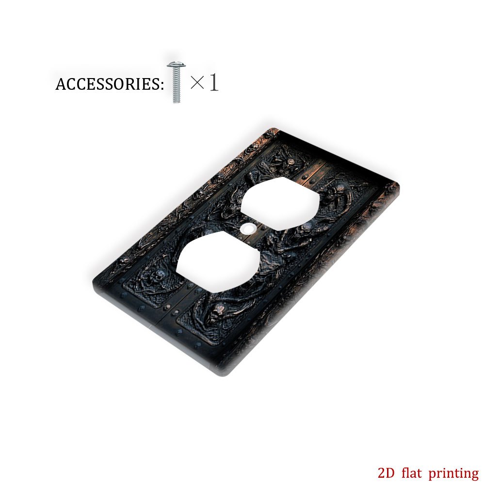 TEMU 1pc Gothic Light Switch Cover Compatible For Single/double Switch Plates - Vintage Death & , Snap-/ Installation, Decorative Plate For Kitchen,