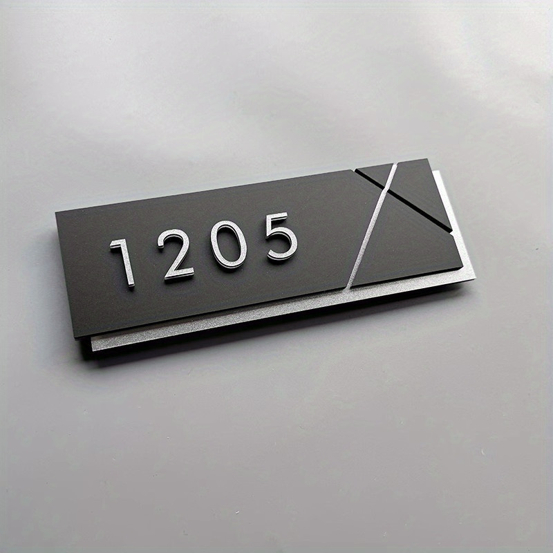 TEMU Plaques de porte en acrylique personnalisées et plaques numérotées personnalisées pour la décoration de bureau, maison, appartement, restaurant,