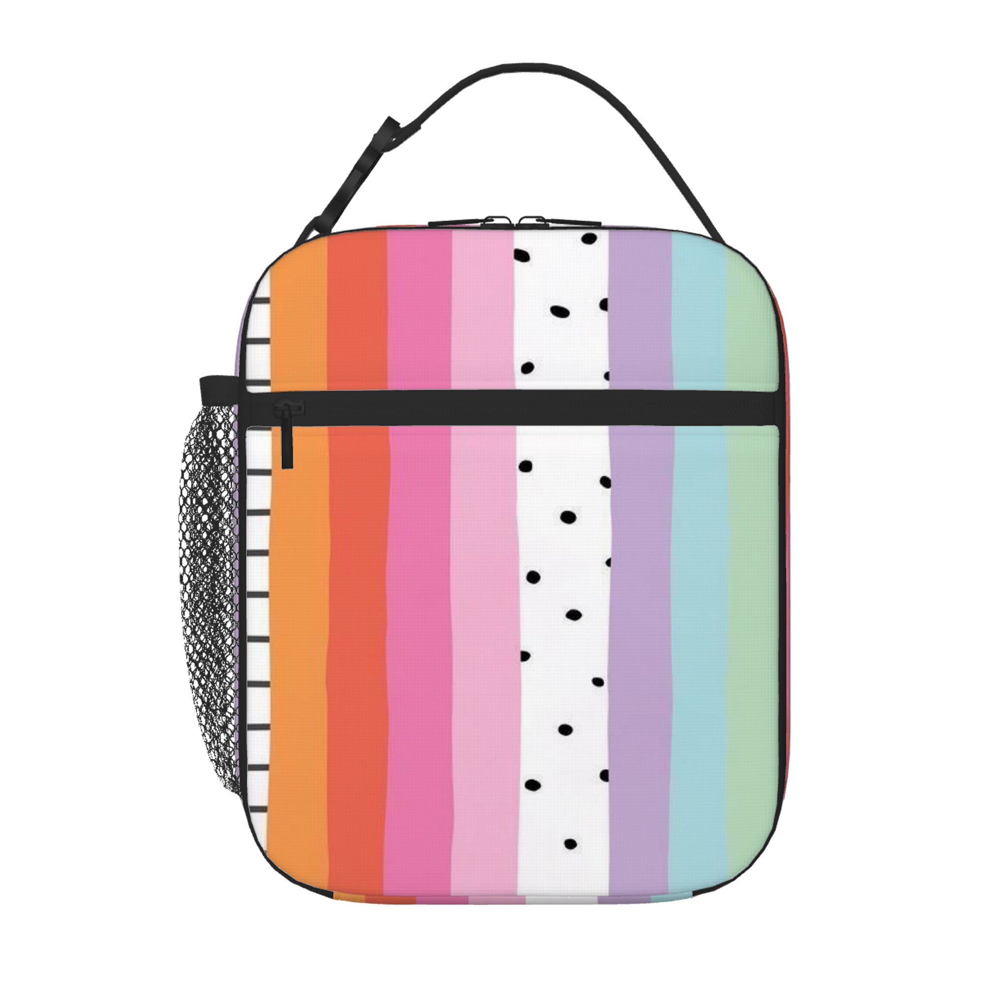 TEMU 1pc Bolsa Térmica No para Alimentos con Rayas Coloridas y (//) - Enfriador y Calentador Portátil Adecuado para Hogar, Oficina, Camping - Bolsa