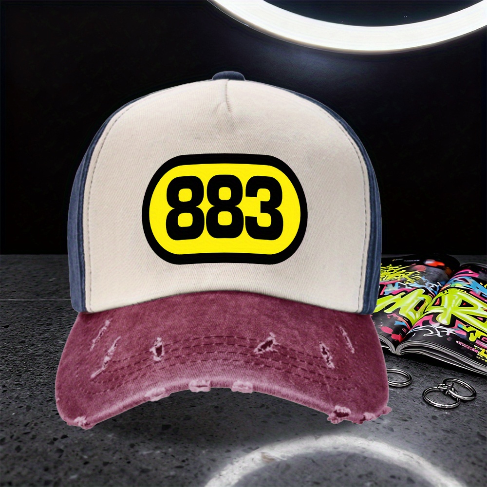 TEMU A Lightweight Printed Adjustable Baseball Cap Featuring '883', 's Sun Hat Perfect For Parties And Birthdays, Making It An Ideal Gift For Outdoor