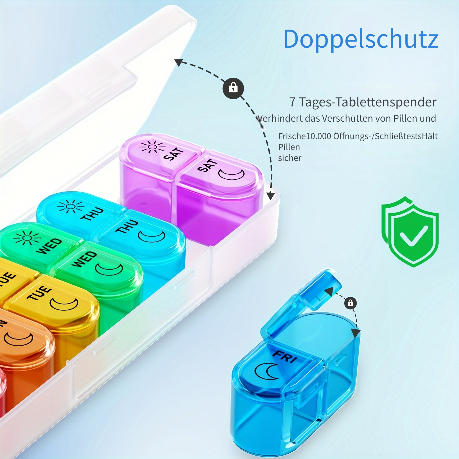 7 tage pm pillen organizer 2 mal tag groe wchentliche - Temu Austria