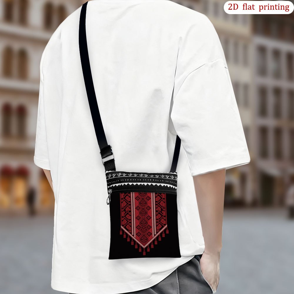TEMU 1pc [2d Flat Printing] Crossbody Bag Daily Use, Vibrant Patterns Reusable Lightweight Small Shoulder Bag Gift For Birthday Party Suitable For