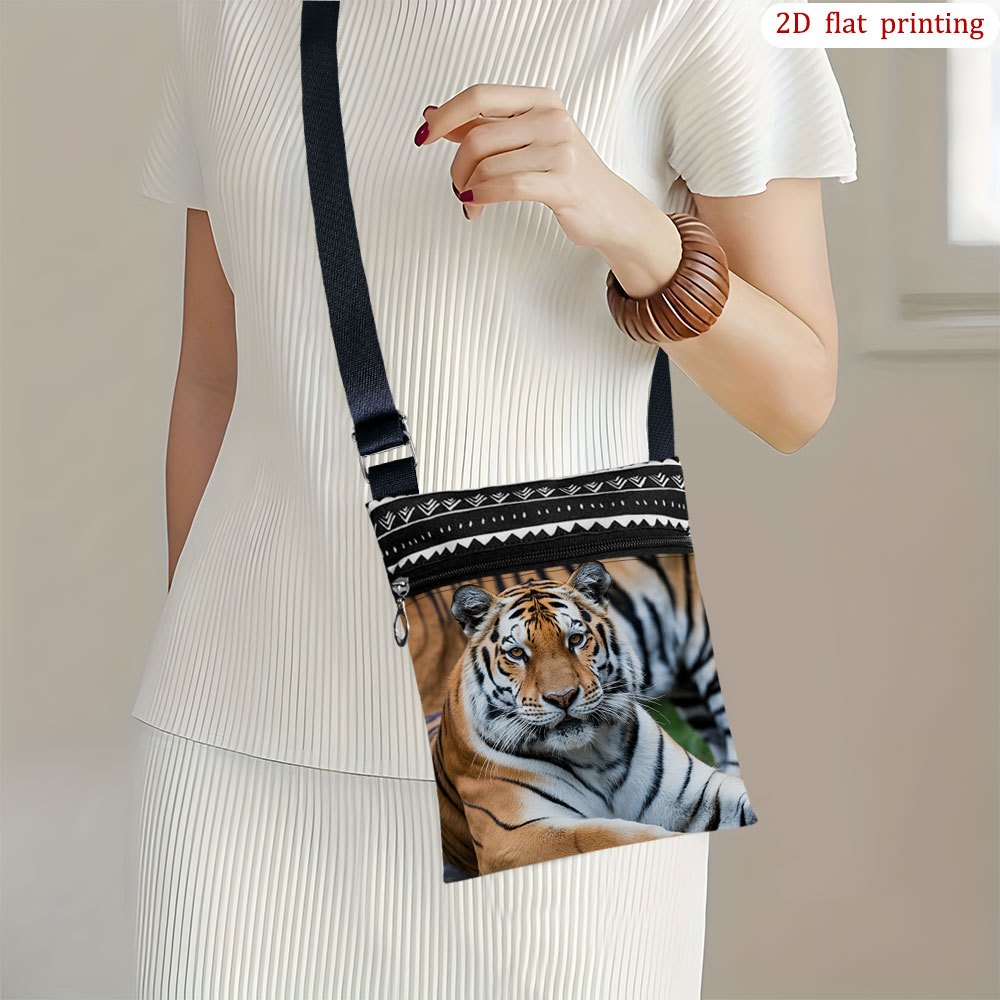 TEMU 1pc [2d Flat Printing] A Boat Crossbody Bag For Daily Use, Mixed Colors Durable Fabric Small Shoulder Bag Gift For Small Business Presents
