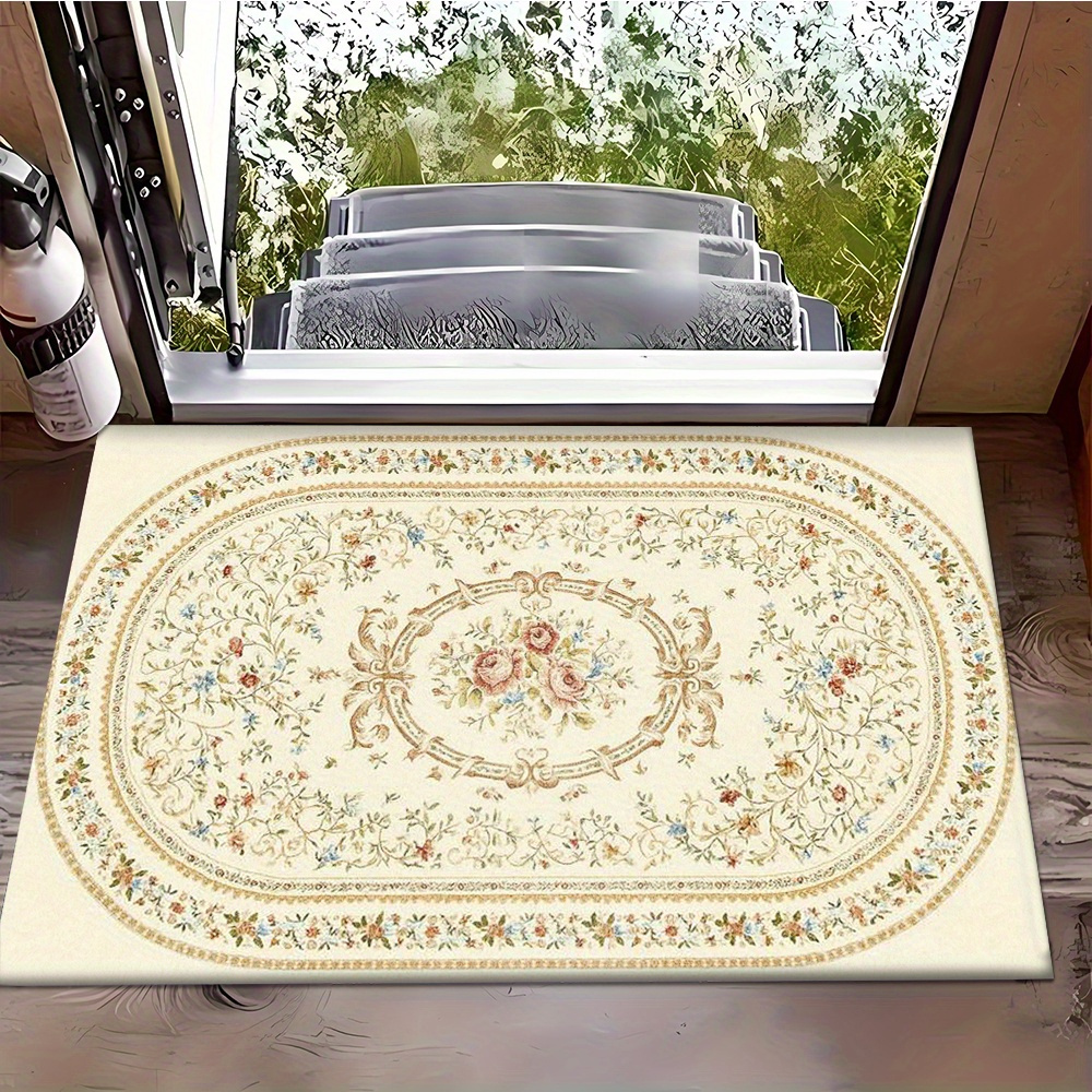 Luxury Velvet and Polypropylene Backed Large Oval Carpet