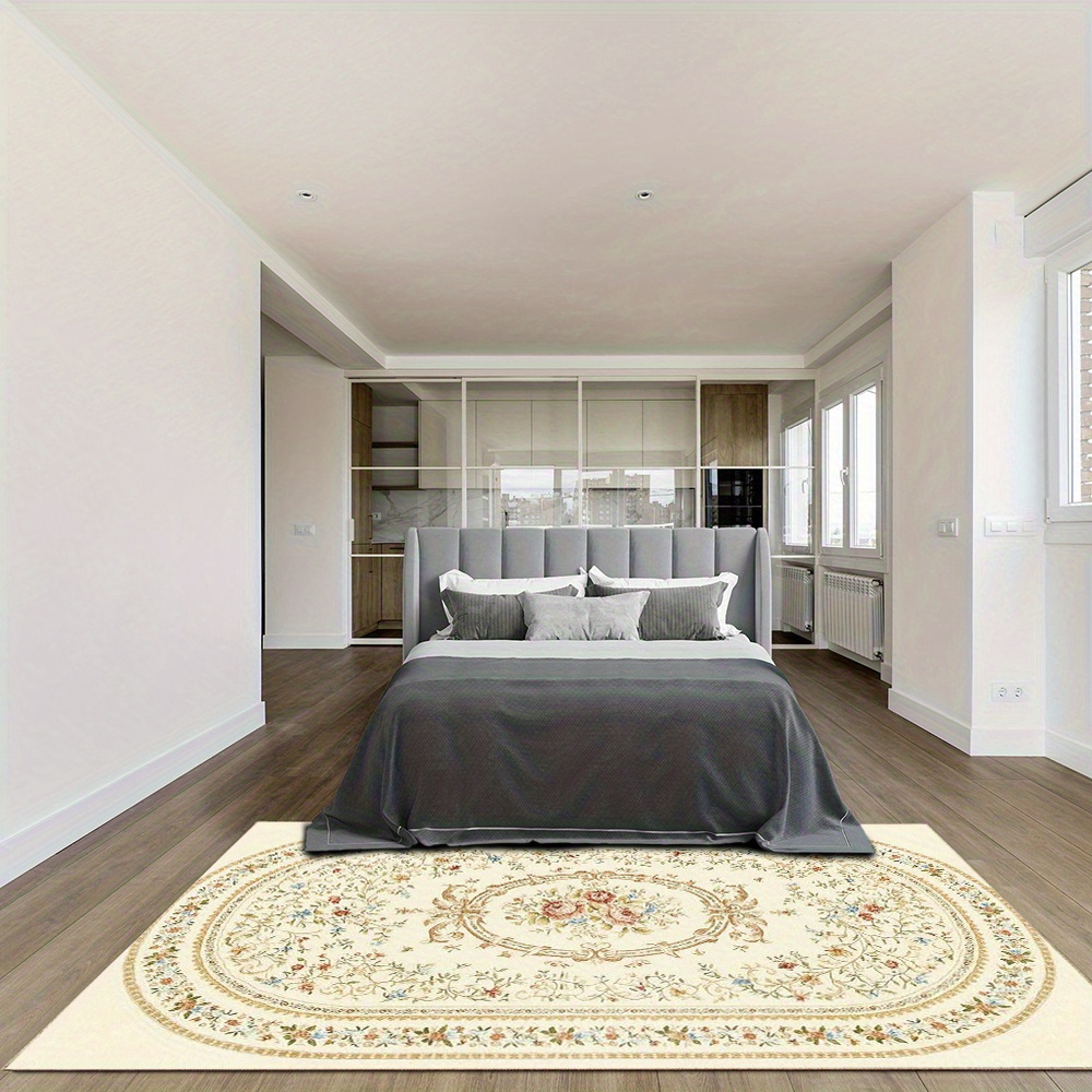 Luxury Velvet and Polypropylene Backed Large Oval Carpet