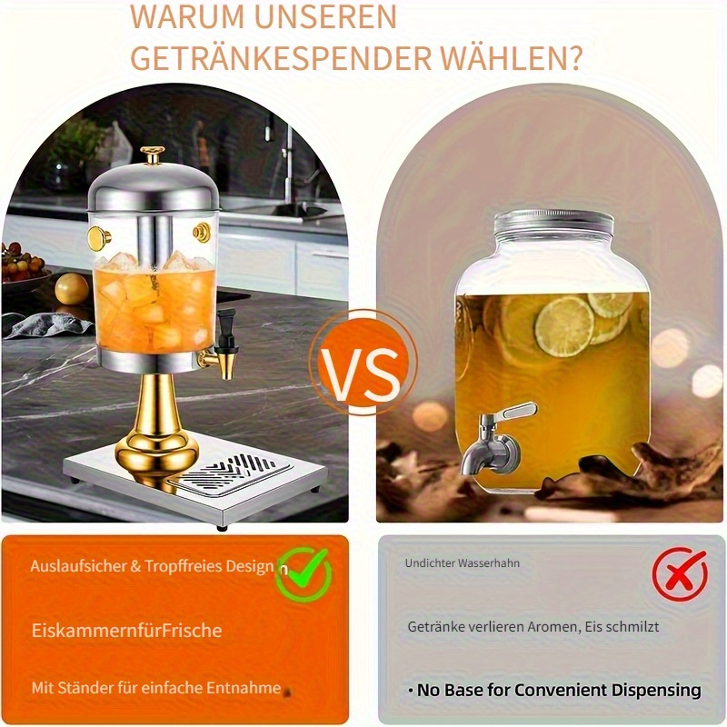 verdickter getränkespender edelstahl kommerzielle