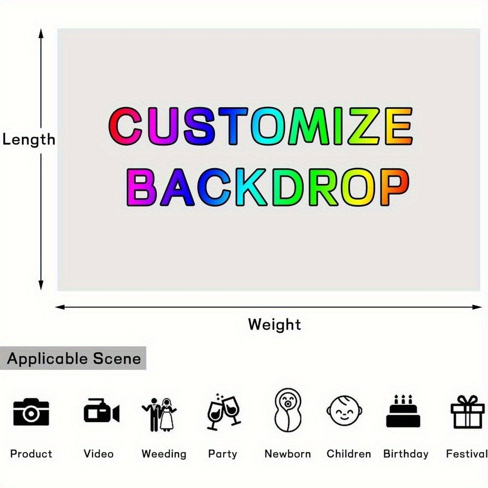 Personalized Backdrop Featuring Your Own Image, Text, Or Logo