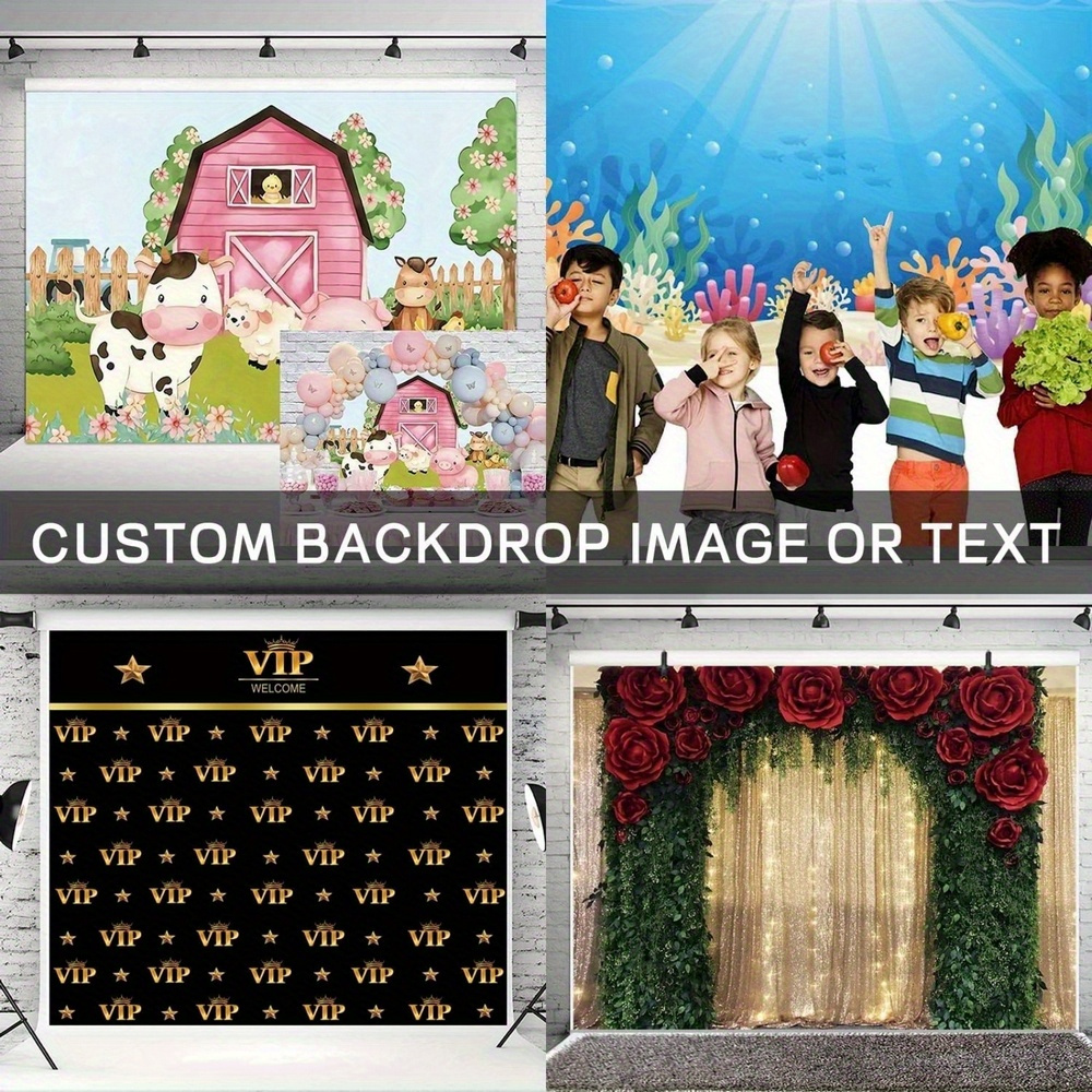 Personalized Backdrop Featuring Your Own Image, Text, Or Logo