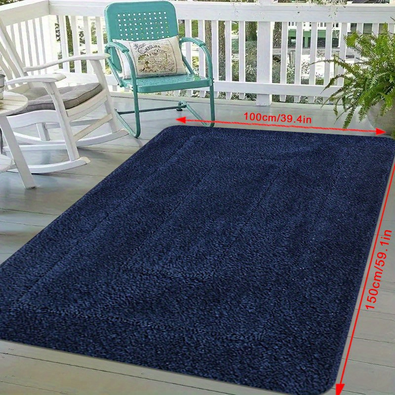 TEMU Textured Flannel Doormat, Suitable For Kitchen, Hallway, Bedroom Entry, Bathroom, Living Room, Study, Etc., Lightweight, Non-slip Backing,