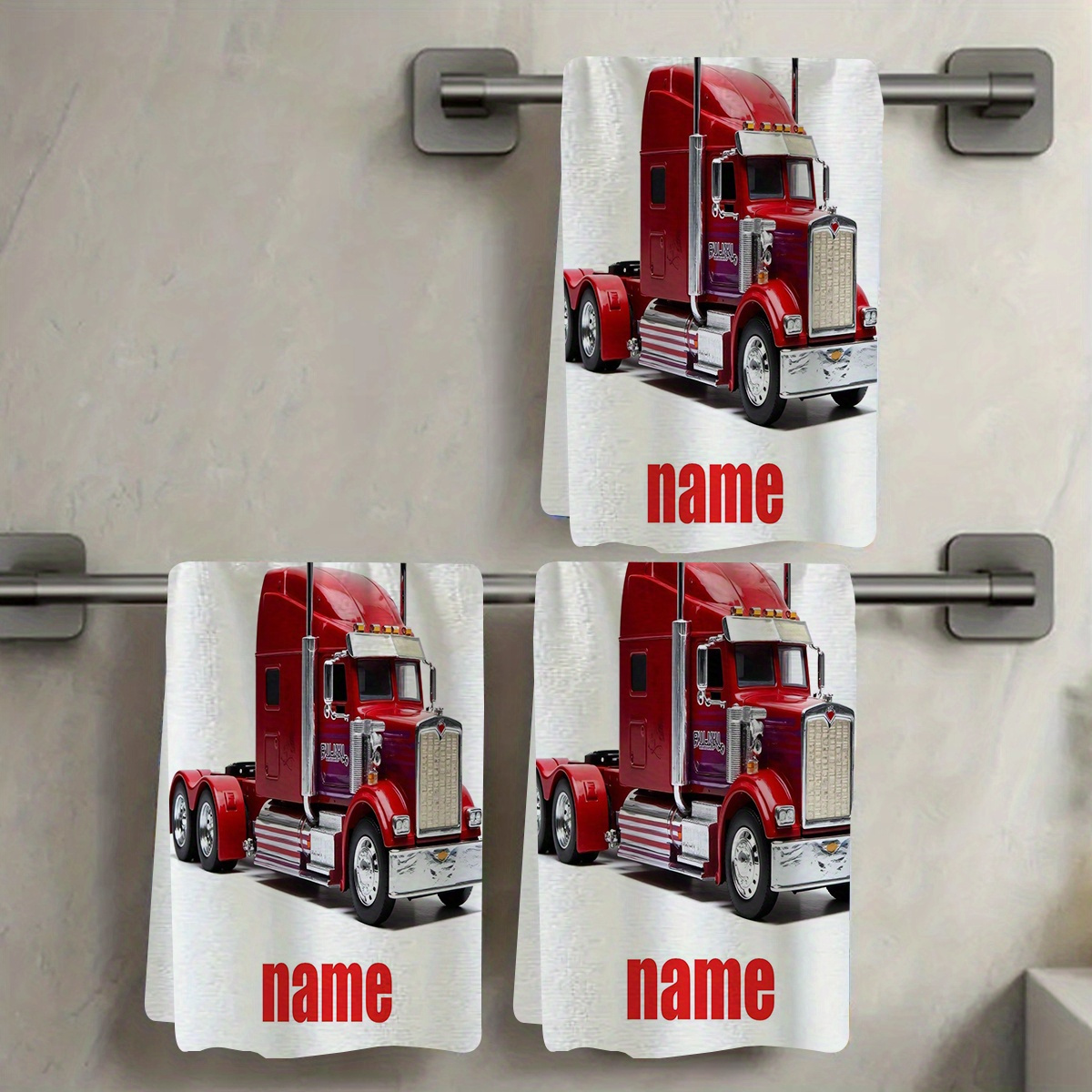 TEMU 1pc, Custom Name, Pattern Cartoon Anime Towel, Striped Design, Bathroom Towel, Quick-drying Absorbent Towel, Nordic Minimalist Style Towel,
