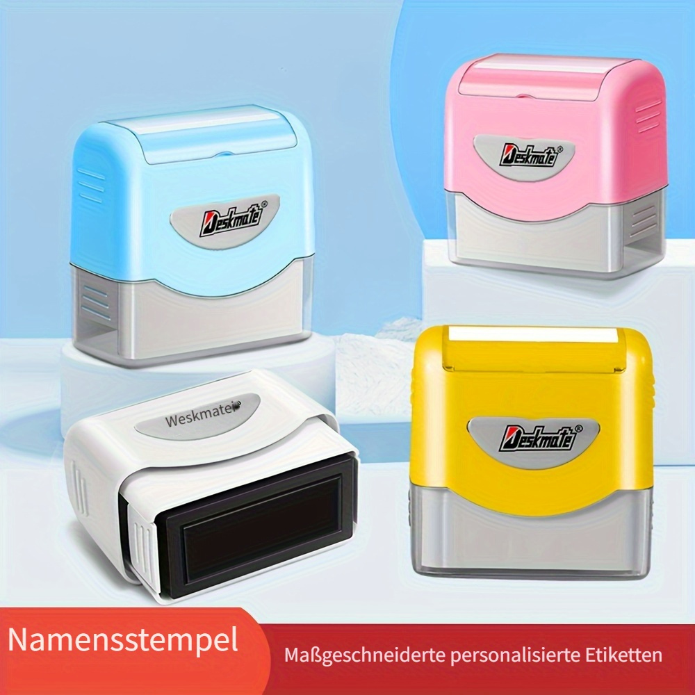 wasserdichter namensstempel für kleidung, dauerhafte kleidungsstempel, personalisierter stempel mit namen, schul- und kindertagesstätten-essentials für stoff, kunststoffetiketten und flaschen