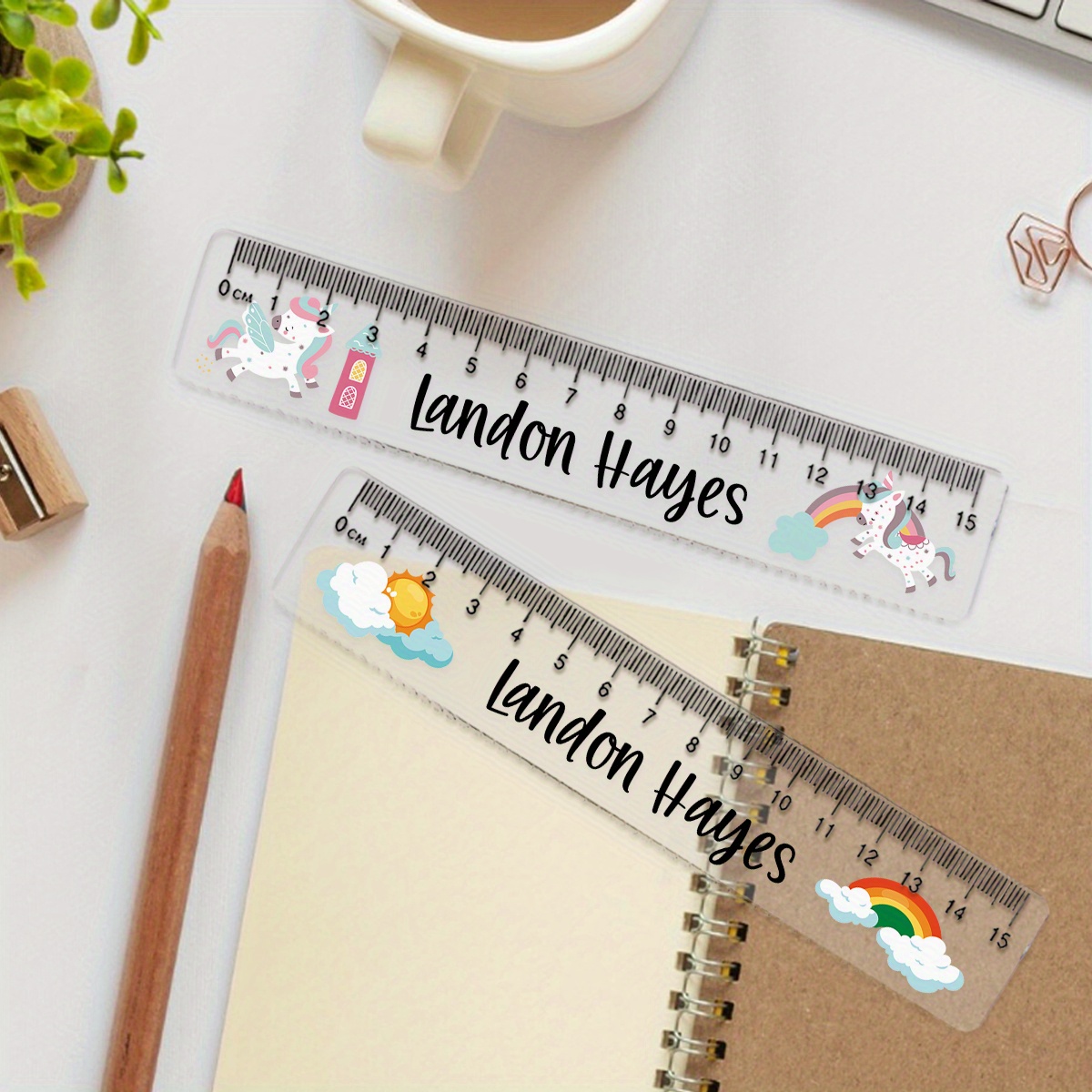 Personalized Plastic Ruler with Custom Name, Birthday Gift
