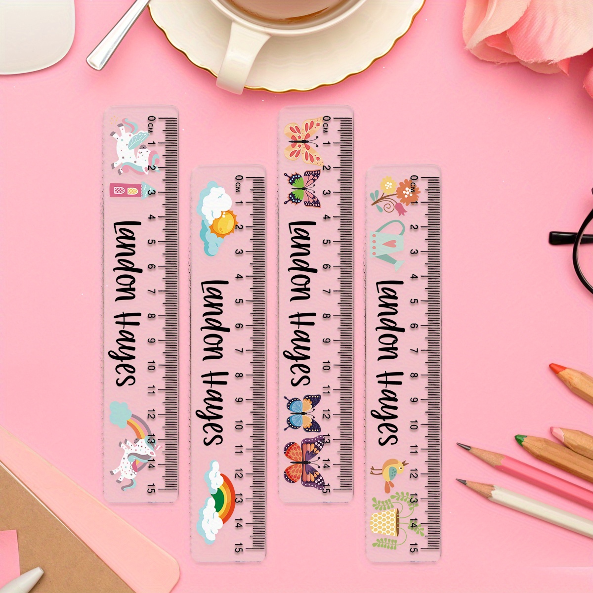 Personalized Plastic Ruler with Custom Name, Birthday Gift