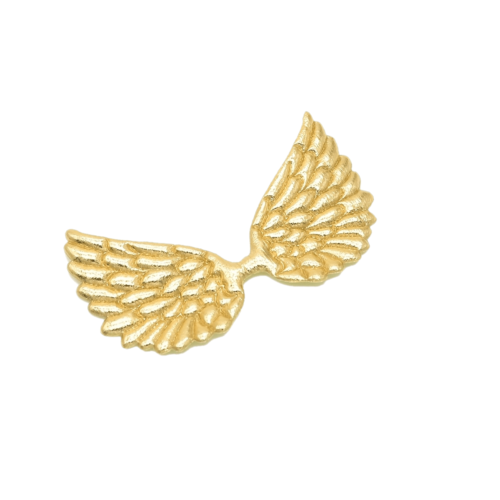 Image of 20pcs 7.5*4.2 Cm/2.95*1.65 Inch Golden And Silvery Cloth Wings Applique For Clothes Hats Sewing Patch Crafts Bow Hair Clip Decoration Additions