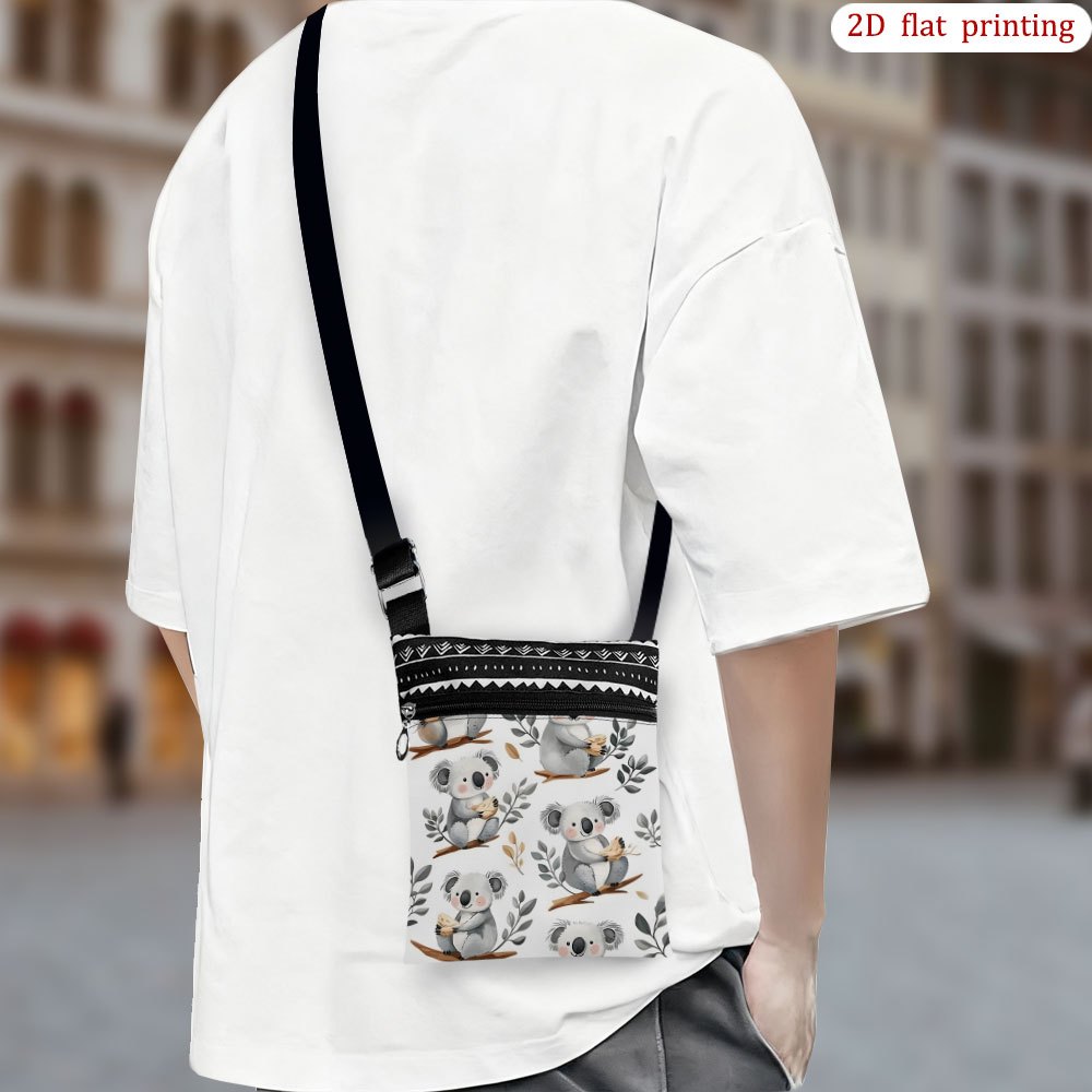 TEMU 1pc [2d Flat Printing] Branch Leaf Bark Crossbody Bag For Everyday Use, Assorted Colors Casual Small Party Gifts For Bachelor Parties Ideal For