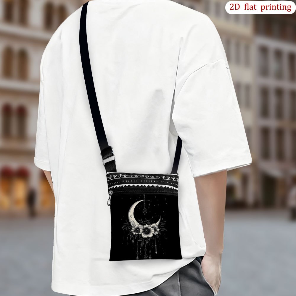 TEMU 1pc [2d Flat Printing] Star Droplet Crossbody Bag For Everyday Use, Bright Designs, Sturdy Material, Compact Phone Bag, Perfect Gift For