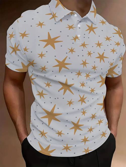 kerst print heren shirt met korte mouwen - plat digitaal printpatroon - textuur - modieus en gemakkelijk korte mouwen, knopen, casual shirt, stijlvol en veelzijdig, geschikt voor daten, strandvakantie, perfect cadeau voor mannen