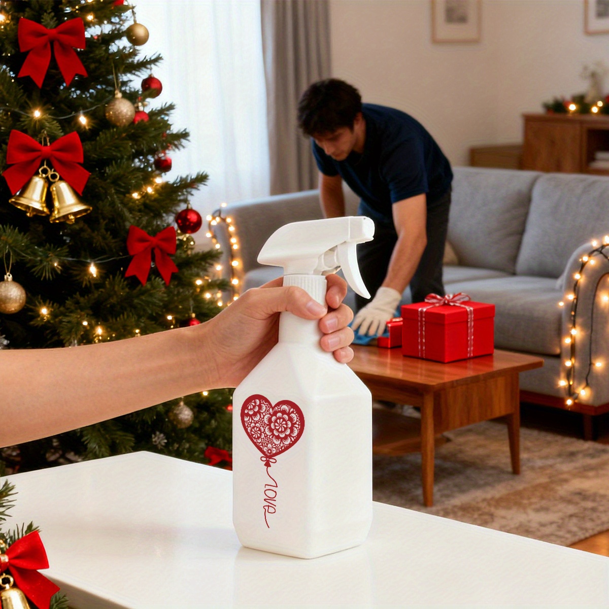 1pc 300ml 10 6oz romantic valentines day theme watering can multi functional sprayer for plant watering and household cleaning   decor and gift for christmas new years valentines day and other holidays Product details 4