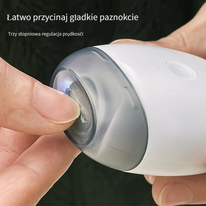 Przenośna Elektryczna Obcinaczka i Szlifierka do Paznokci - Automatyczna Trymerka z 3-Prędkościowym Silnikiem, Bezszczotkowym/Szczotkowym (Bez Adaptera), LED Nocne Oświetlenie i Odpowiedź na Odpadki dla Paznokci U Stóp i Rąk - Idealna dla s &