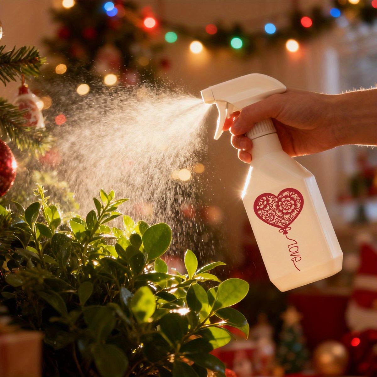 1pc 300ml 10 6oz romantic valentines day theme watering can multi functional sprayer for plant watering and household cleaning   decor and gift for christmas new years valentines day and other holidays Product details 7