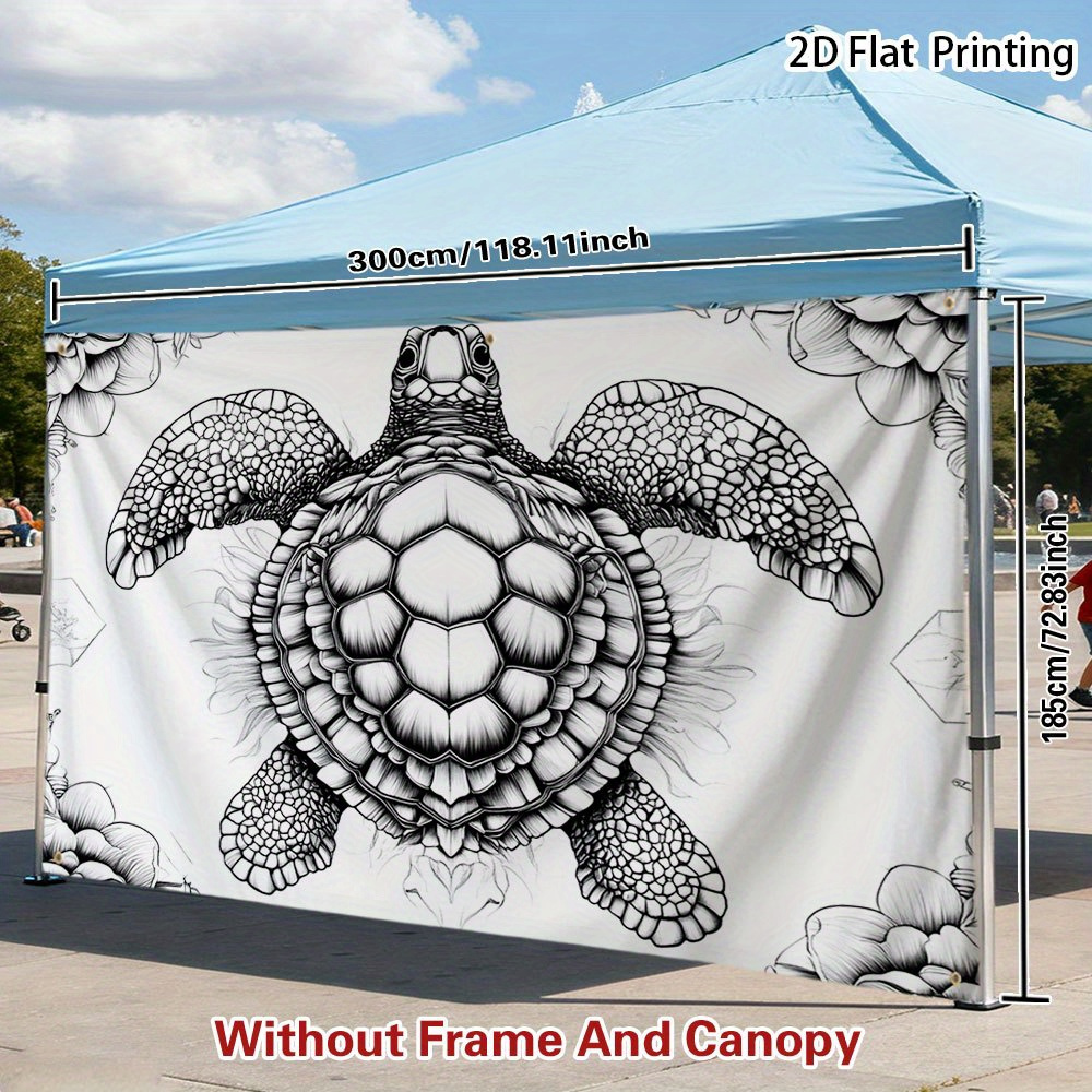 TEMU 1pc Pare-Soleil Mandala Tortue & - Rideau d'Intimité Extérieur Toutes pour Tentes, Installation Facile ( Cadre/Toit) - Compatible avec