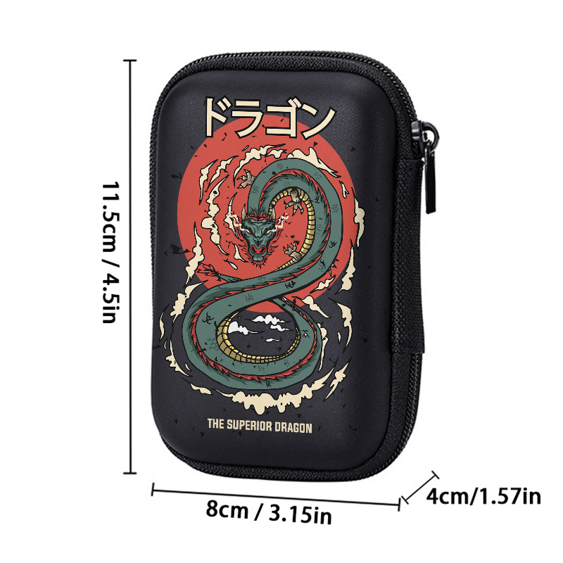 TEMU [Regalos de Navidad] Estuche de almacenamiento compacto de 4.3 pulgadas con rígido de EVA y estampado de arremolinado - Bolsa organizadora de