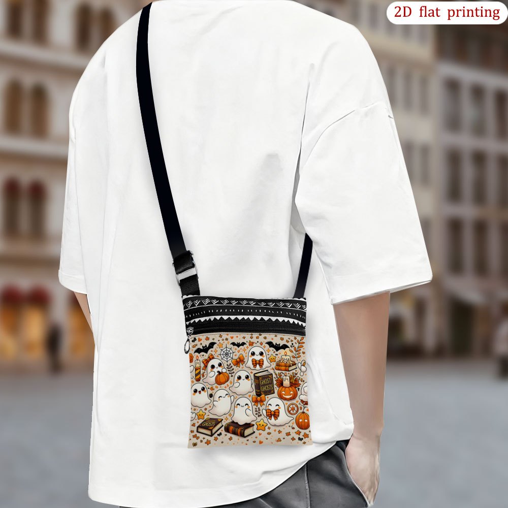 TEMU 1pc [2d Flat Printing] And Pumpkins Crossbody Bag For Daily Use, Featuring Bright Designs, Lightweight And Stylish Small Shoulder Bag Ideal For