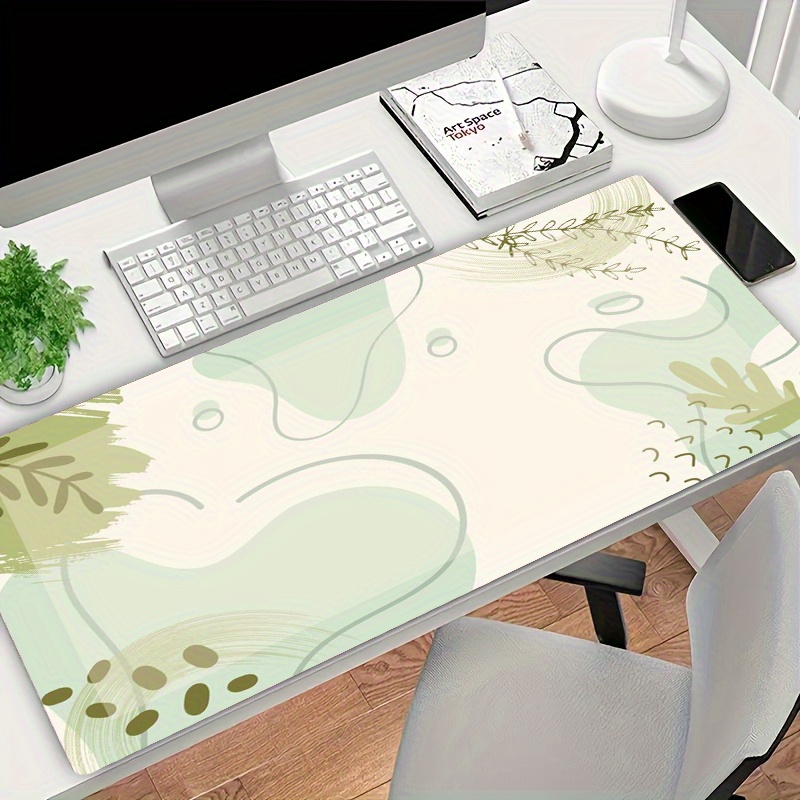 TEMU Large Non-slip Rubber Gaming Office Mouse Pad, Washable Polyester Desk Mat, Suitable For Gamers, Office And Home Use, Remote Work, Desk Mat,
