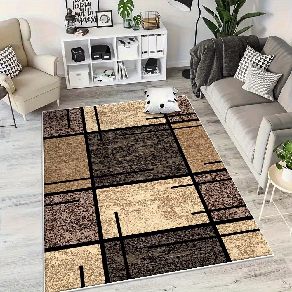 TEMU Wohnzimmer Teppich, Maschinenwaschbarer High-End Design Teppich, Leichter und Bequemer Premium Wohnzimmer Teppich, Bringt Ihnen ein Edles