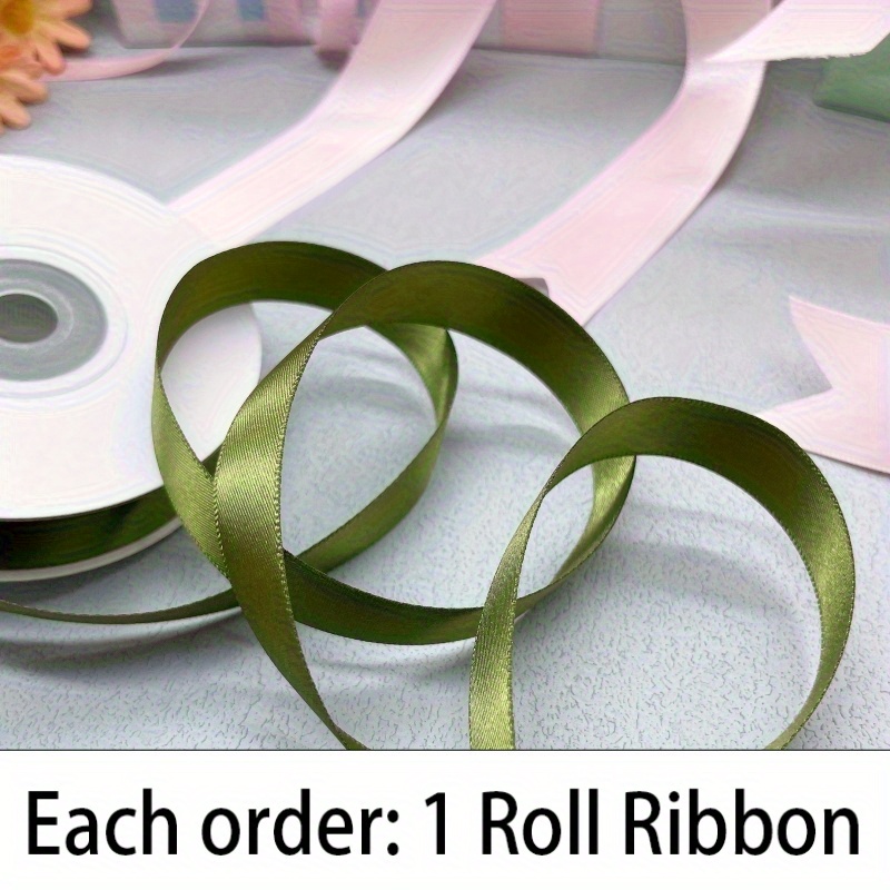 20 Yards 1 Roll 5/8 Inch 16mm Olive Green Ribbon Wedding Decor Bowknot Handmade Diy Spring New Clothing Accessories Birthday Party Gift Wrapping Easter Lace Supplies