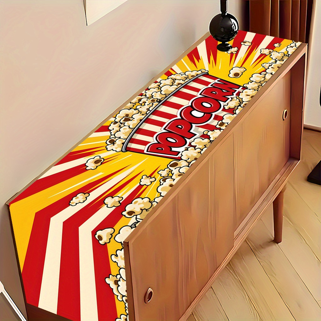 TEMU 2d Runner 1pc, Exploding Popcorn, Rectangular Table Runner, Modern And Dining Party Table Decoration, Long Tablecloth, Dining Tablecloth, Party