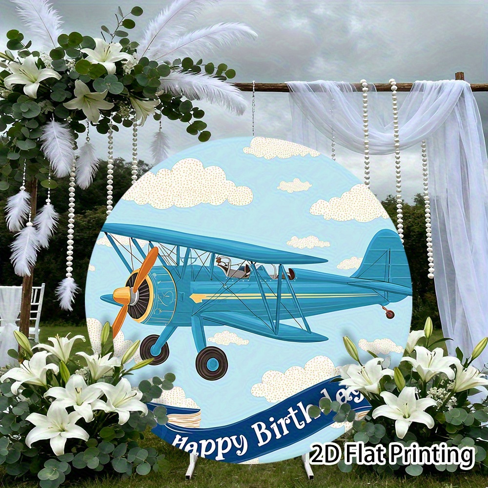 Birthday Biplane Flight Design Banner