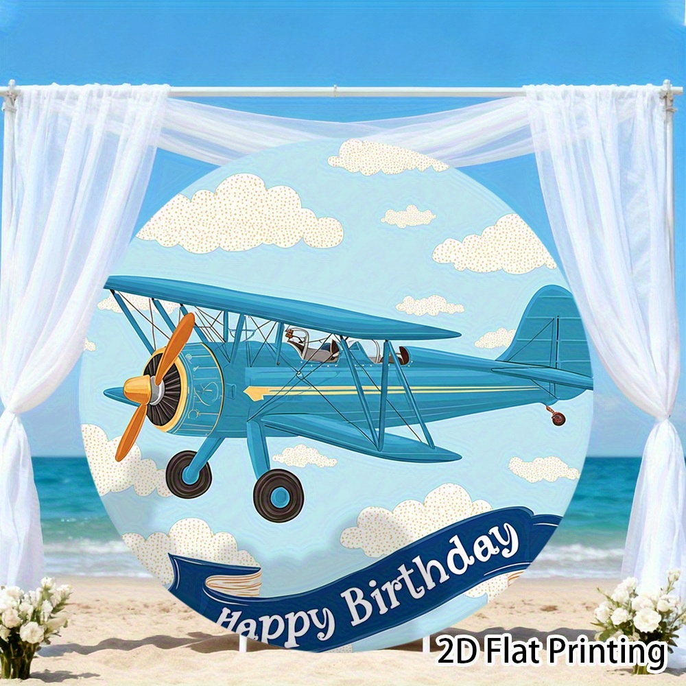 Birthday Biplane Flight Design Banner