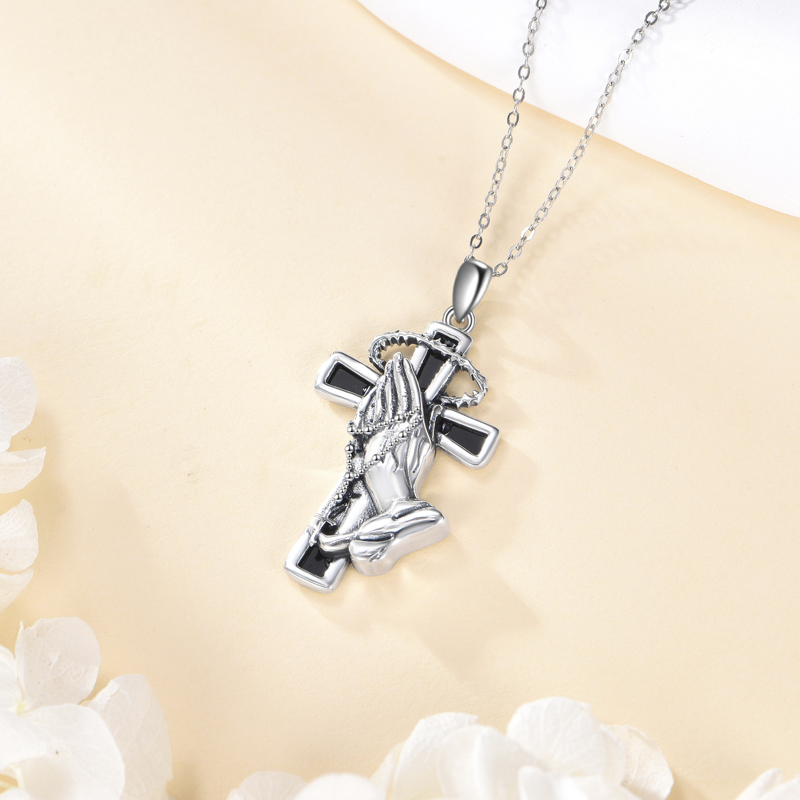 Women's 925 Sterling Silver Serenity Prayer Necklace