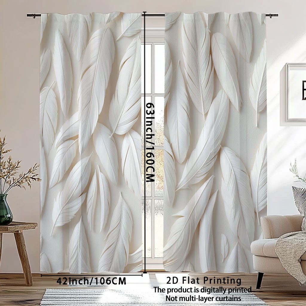TEMU 2d Flat, 2pcs, 2d Flat Printing Printing Eyelets Blackout Curtains, Doorway Curtains, Sheer Curtains 84 Inches Long, Curtains Sheer, Curtains 96