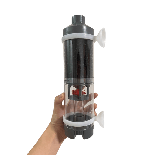 silent aquarium cleaning tool pneumatic 3 in 1 filtration system with toilet automatically separates fish waste and purifies water air pump sold separately suitable for medium and large freshwater and saltwater tanks