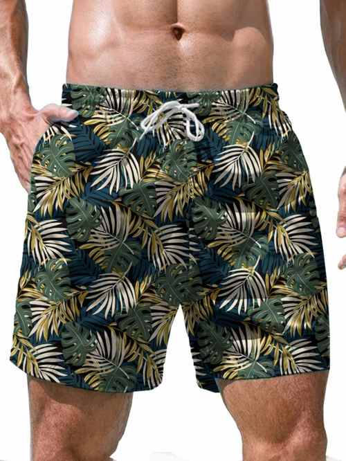 item picture mens beach shorts with flat patterns textured swimming trunks with elastic waistband drawstring loose fit lightweight for beach vacations and casual holidays