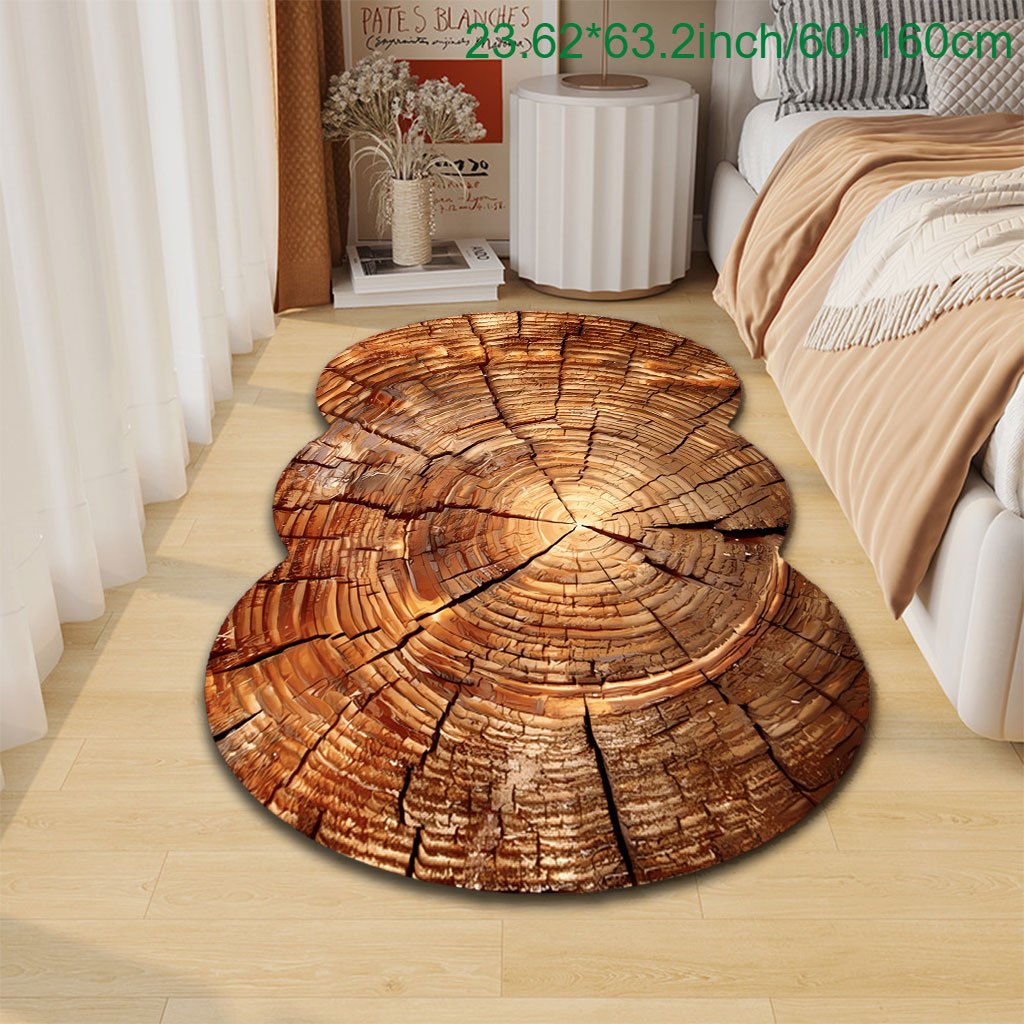E-shop 1 Teppich, Jahresring, Bequemer Teppich, Rutschfest, Maschinenwaschbar, Geeignet für Innenraum/Zimmer, Frühling, Sommer, Herbst, Winter ,