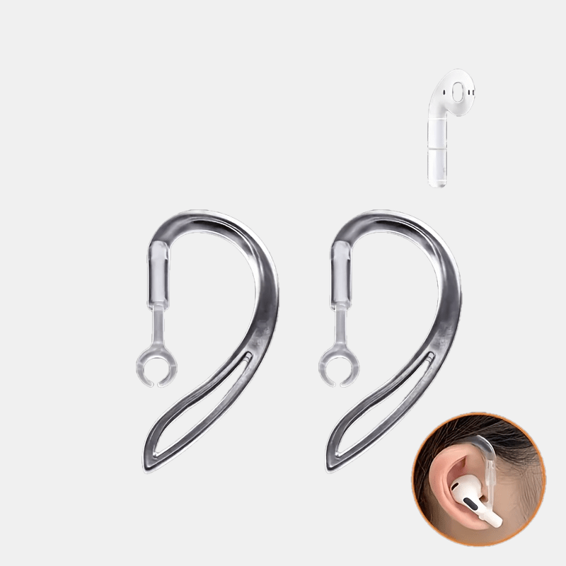 2pcs Anti-loss Earphone Holder, Suitable For Airpods Headphones - Rotatable & Extendable Sports Drop-proof Hook