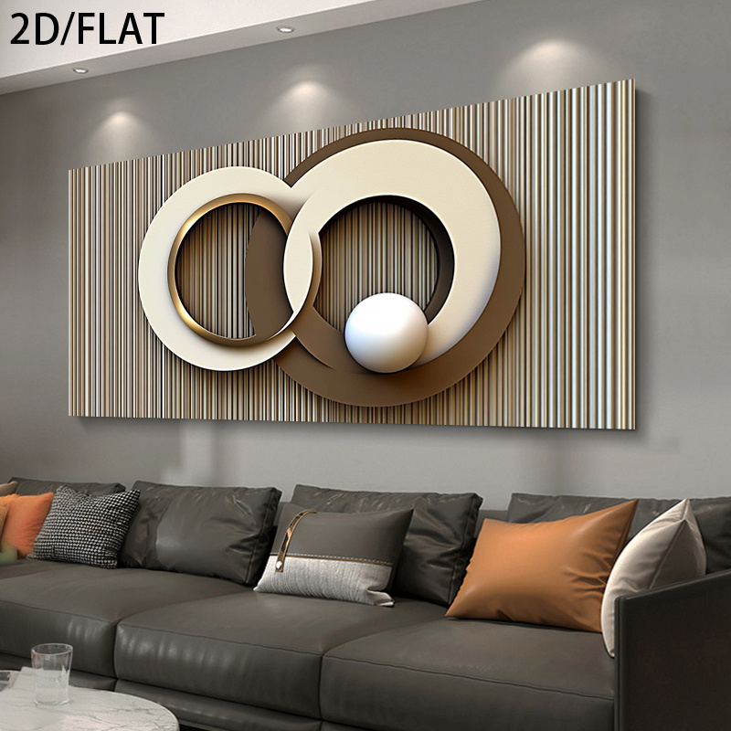 TEMU 2d Flat 1pc Modern Large Wall Art Canvas Print - Minimalist Abstract Poster Decor, Neutral- , Frameless 2d Flat Print, Suitable For Living Room,