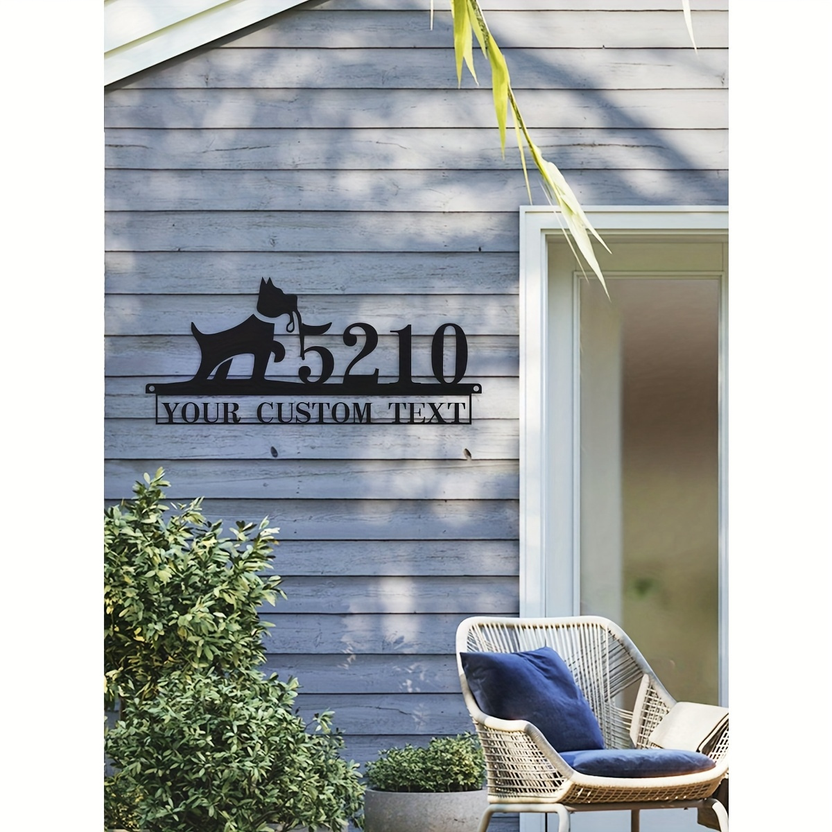 TEMU 1 Customizable Number Sign - A Personalized Address Plaque With Your Custom Text (numbers/house Name) For Outdoor/indoor Use, No Wiring Needed -