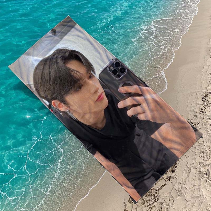 TEMU 1 Printed Beach Towel - Thanksgiving Beach Towel - Thanksgiving Bathroom Towel, Holiday Decor, Festive Design, Soft Fabric, Durable Material,