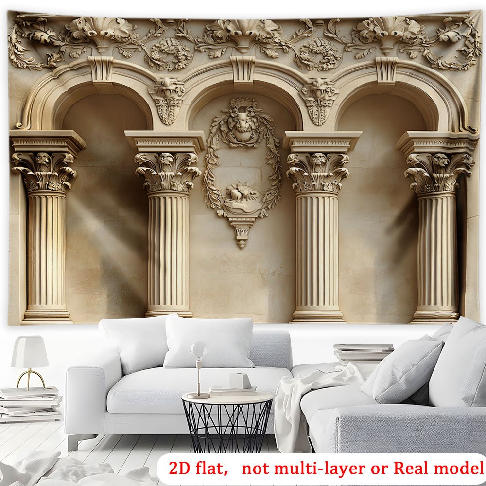 Large Classical Architectural Wall Banner, Home Decor & Party Backdrop