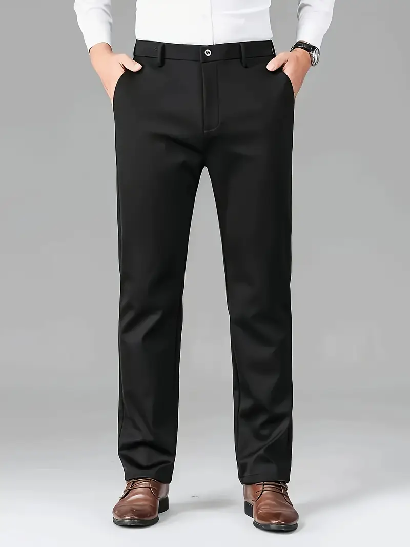 Black Men'S Lightweight Stretch Business Casual Pants