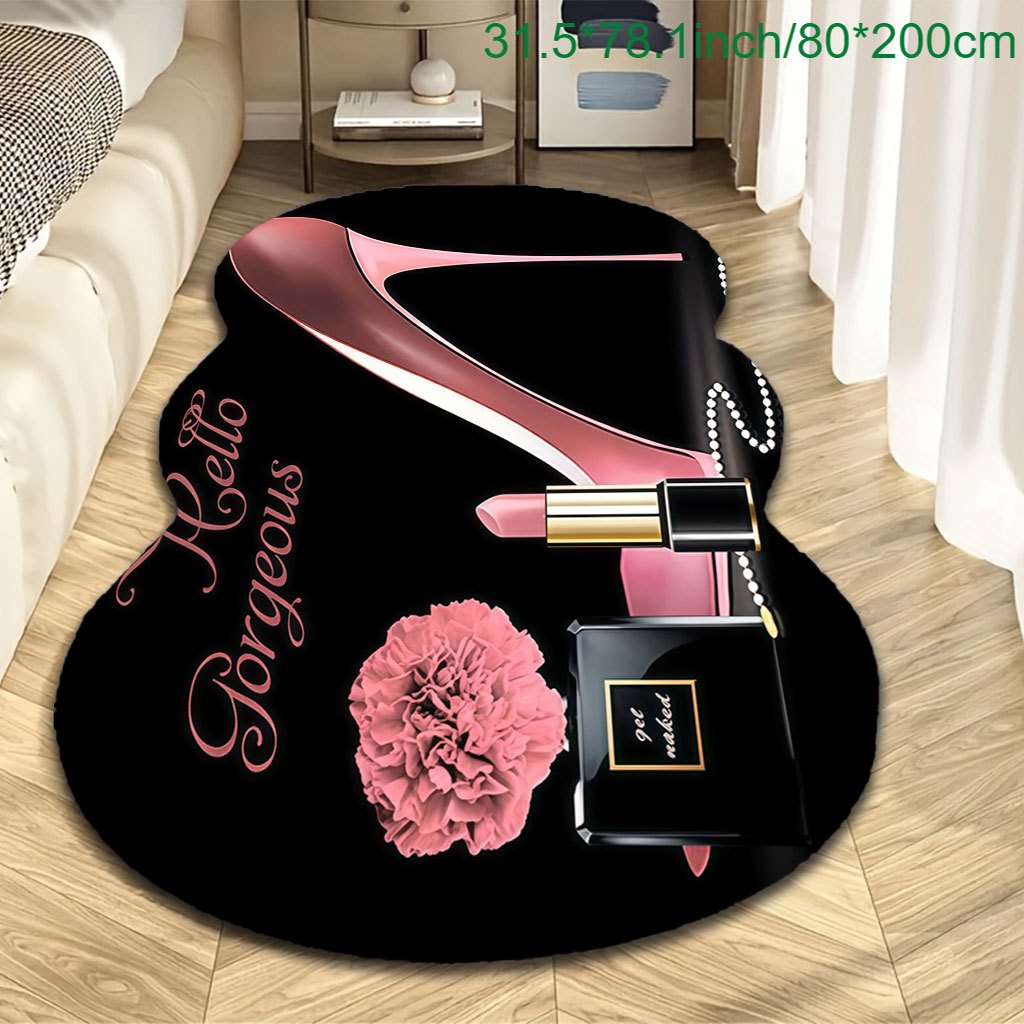 TEMU 1pc Rug, Fashion Beauty Style, Comfortable Carpet, Non-slip And Machine Washable, Suitable For Indoor/room, Spring, Summer, Autumn, Winter ,