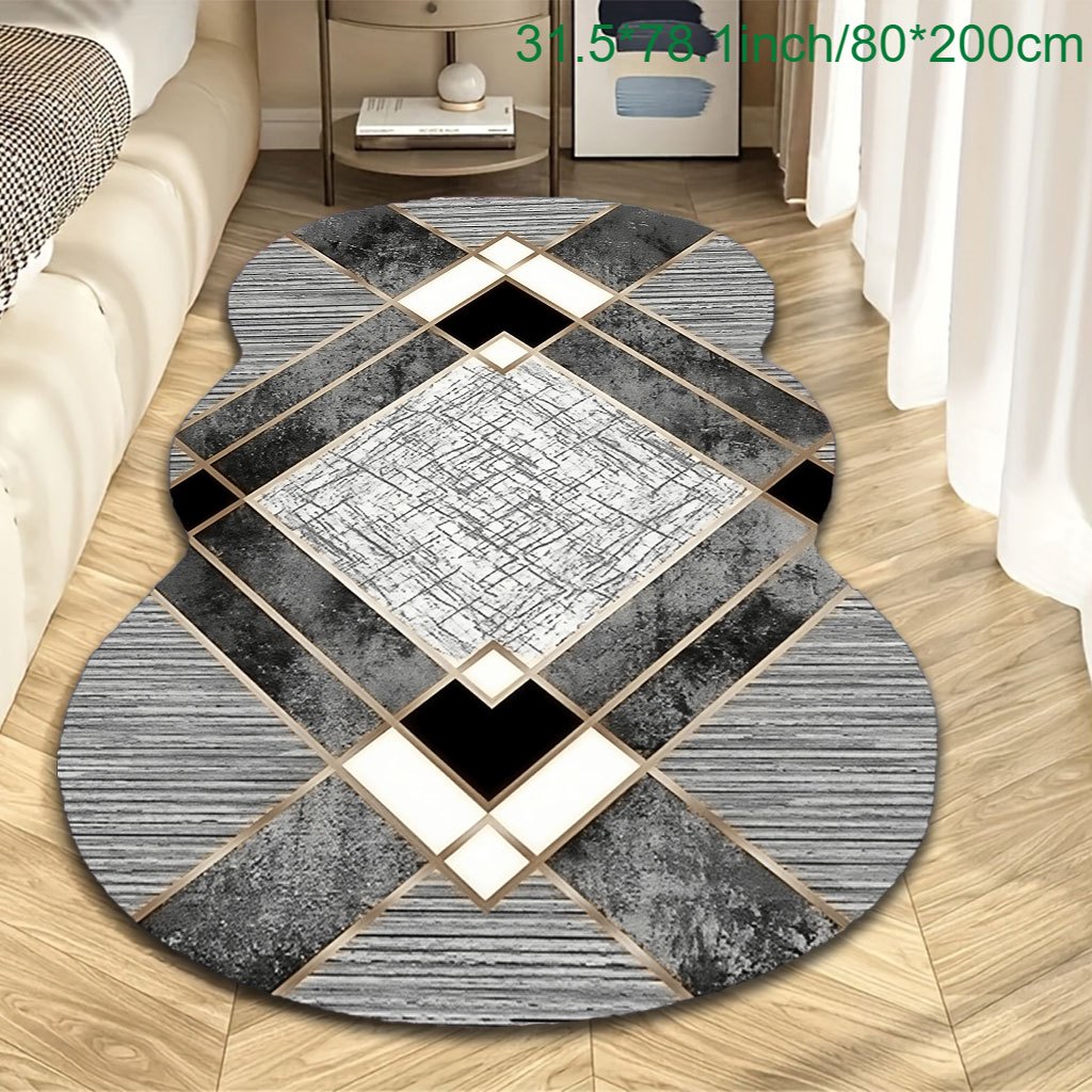 TEMU 1pc Rug, Modern Minimalist Geometric Style, Comfortable Carpet, Non-slip And Machine Washable, Suitable For Indoor/room Use, For All : Spring,