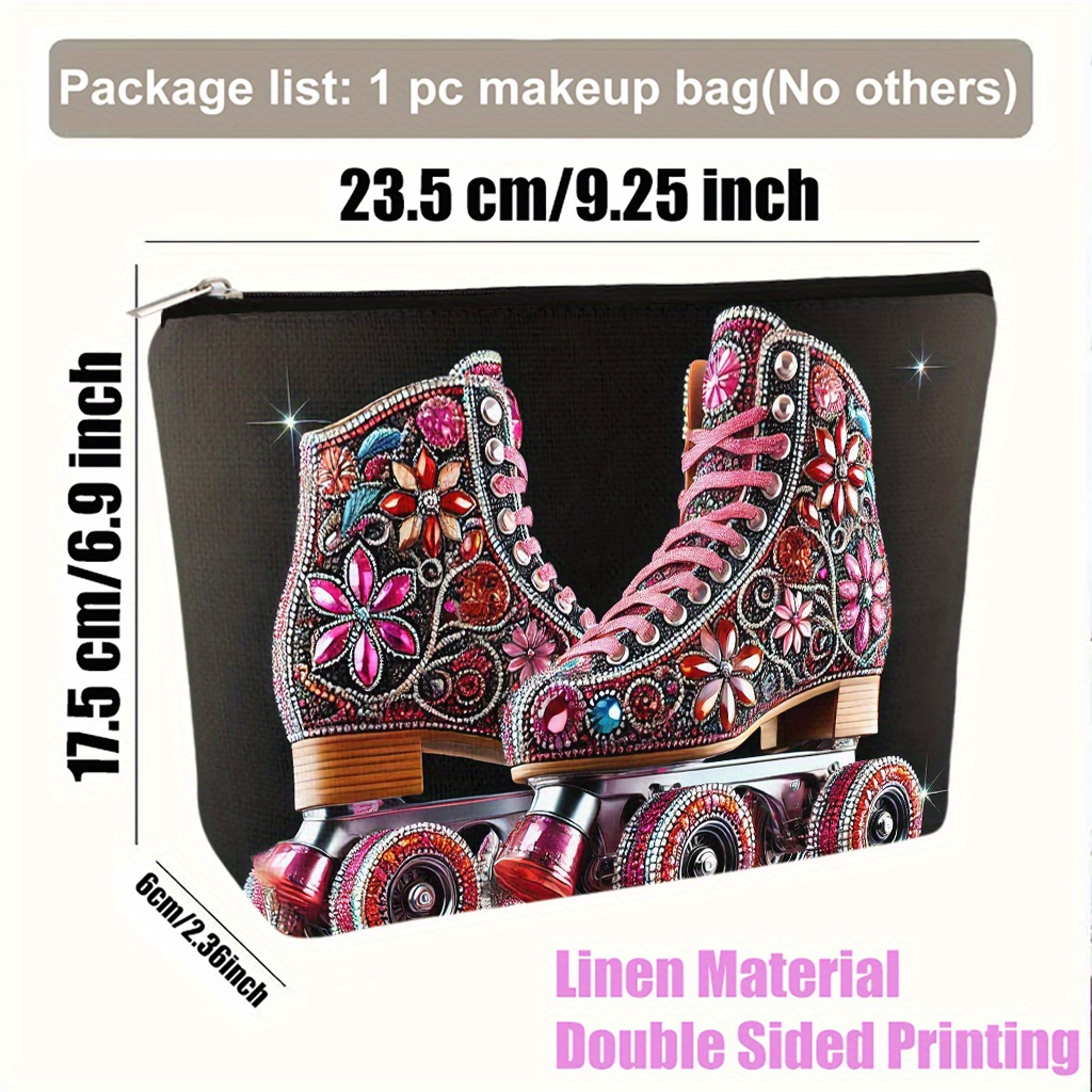 TEMU Una Beauty Case, una colorata beauty case a con perline per scarpe da , clutch, beauty case, astuccio, sacchetto regalo, regali per madri,