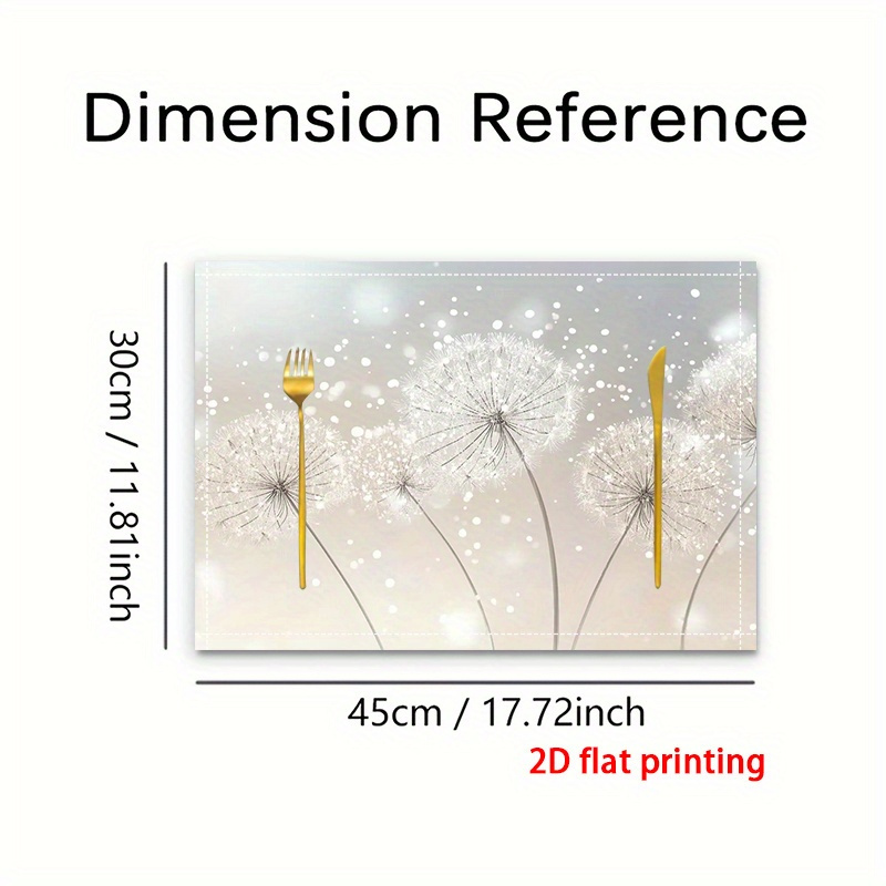 Dandelion Seed Placemats For Kitchen And Outdoor Dining Sets_voghion.com