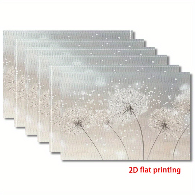 Dandelion Seed Placemats For Kitchen And Outdoor Dining Sets_voghion.com