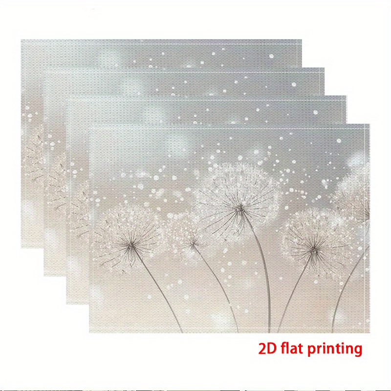 Dandelion Seed Placemats For Kitchen And Outdoor Dining Sets_voghion.com